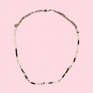 Black and Green Beaded Necklace